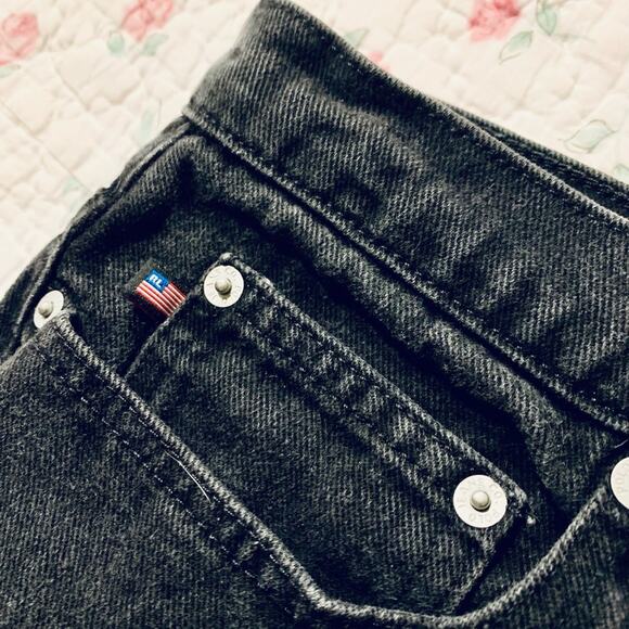 Polo Jean Company black denim vintage womens size 8 minimalist wardrobe casual - Picture 3 of 6